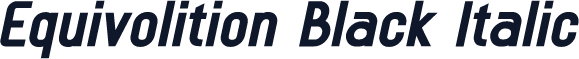 Equivolition Black Italic
