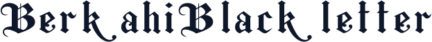Berkahi Blackletter