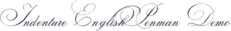 Indenture English Penman Demo