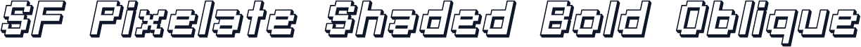 SF Pixelate Shaded Bold Oblique