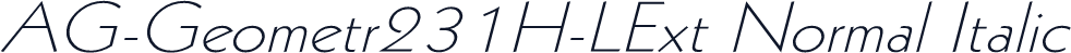 AG-Geometr231H-LExt Normal Italic