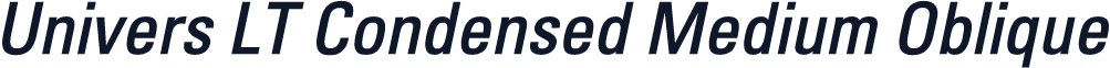Univers LT Condensed Medium Oblique