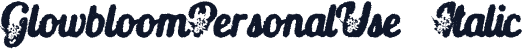 GlowbloomPersonalUse-Italic