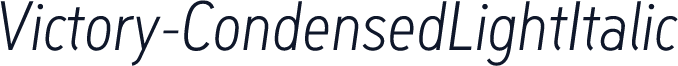 Victory-CondensedLightItalic