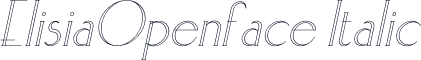 ElisiaOpenface Italic