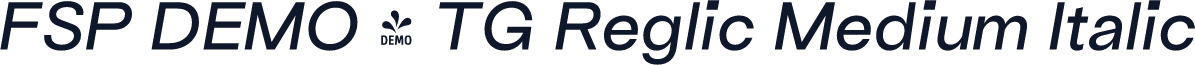 FSP DEMO - TG Reglic Medium Italic