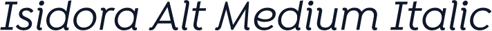 Isidora Alt Medium Italic