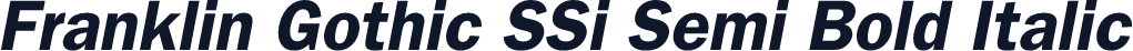 Franklin Gothic SSi Semi Bold Italic