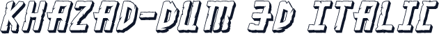 Khazad-Dum 3D Italic