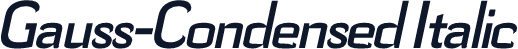 Gauss-Condensed Italic