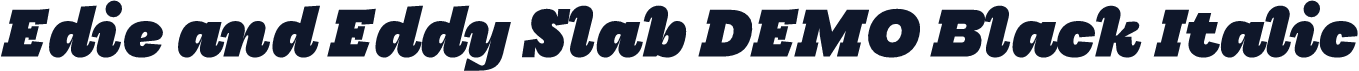 Edie and Eddy Slab DEMO Black Italic
