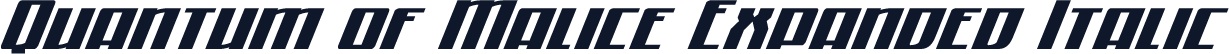 Quantum of Malice Expanded Italic