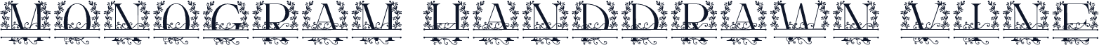 Monogram Handdrawn Vine