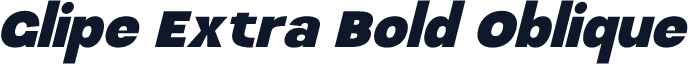 Glipe Extra Bold Oblique
