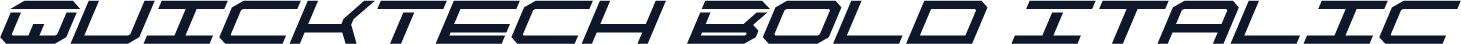 QuickTech Bold Italic