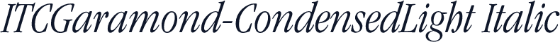 ITCGaramond-CondensedLight Italic