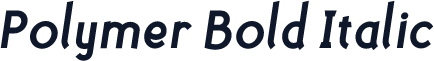 Polymer Bold Italic