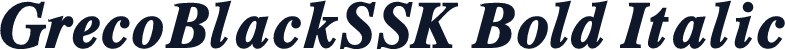 GrecoBlackSSK Bold Italic