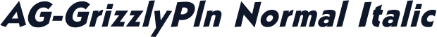 AG-GrizzlyPln Normal Italic