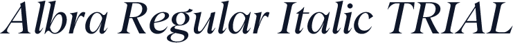 Albra Regular Italic TRIAL