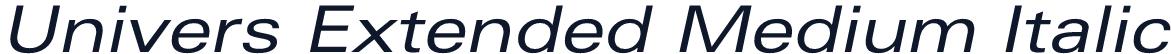 Univers Extended Medium Italic