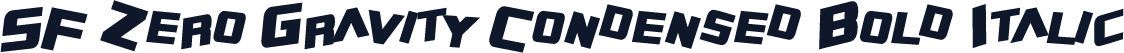 SF Zero Gravity Condensed Bold Italic