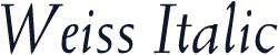 Weiss Italic