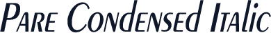 Pare Condensed Italic