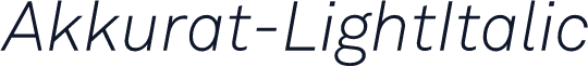 Akkurat-LightItalic