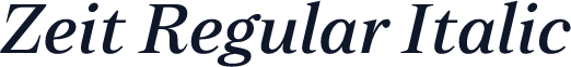 Zeit Regular Italic
