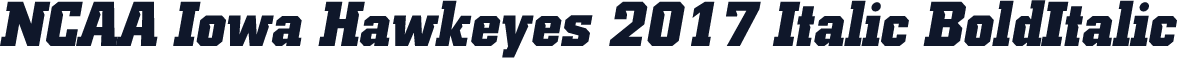 NCAA Iowa Hawkeyes 2017 Italic BoldItalic