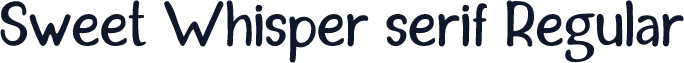 Sweet Whisper serif Regular
