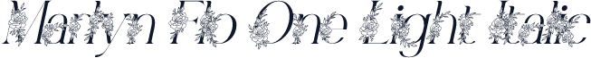 Marlyn Flo One Light Italic