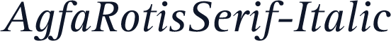 AgfaRotisSerif-Italic