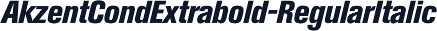 AkzentCondExtrabold-RegularItalic