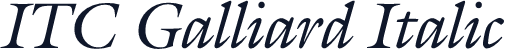 ITC Galliard Italic