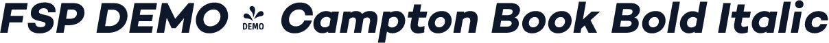 FSP DEMO - Campton Book Bold Italic