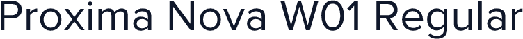 Proxima Nova W01 Regular
