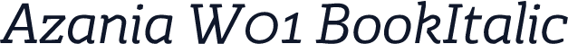 Azania W01 BookItalic