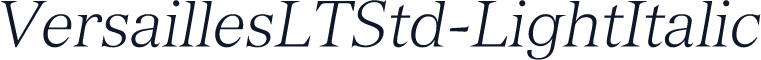 VersaillesLTStd-LightItalic