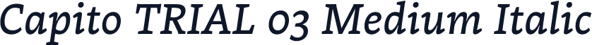 Capito TRIAL 03 Medium Italic
