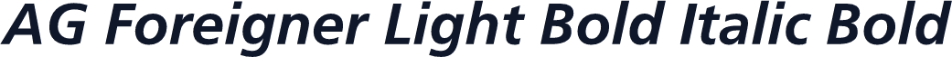 AG Foreigner Light Bold Italic Bold