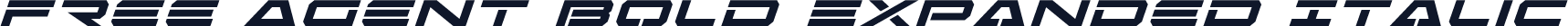 Free Agent Bold Expanded Italic