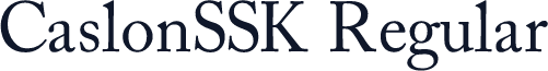 CaslonSSK Regular