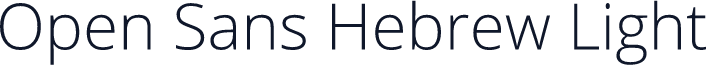 Open Sans Hebrew Light
