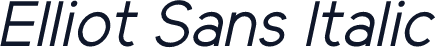 Elliot Sans Italic