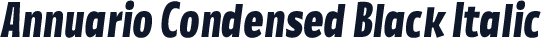 Annuario Condensed Black Italic