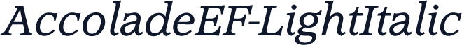 AccoladeEF-LightItalic