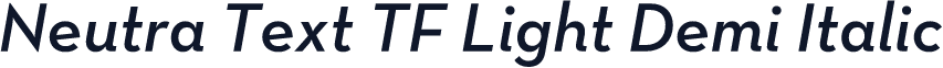 Neutra Text TF Light Demi Italic
