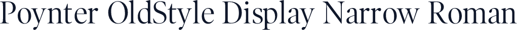 Poynter OldStyle Display Narrow Roman